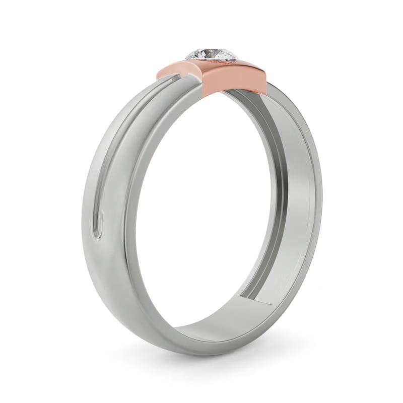 Charming Solitaire Lab Diamond Band for Men 9KT