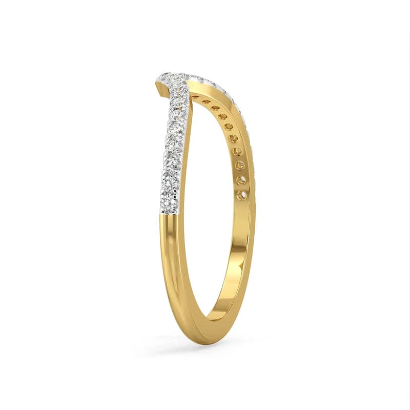 Chevron Lab Grown Diamond Band 9KT