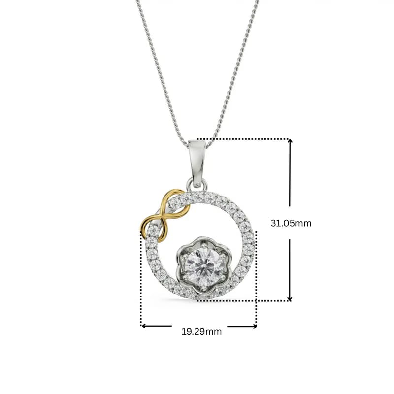 Circle Infinity Lab Grown Diamond Pendant