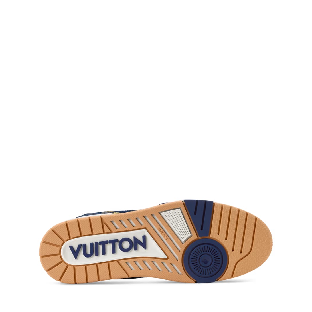 LV Trainer Sneaker (Blue Plain calf leather/Monogram)