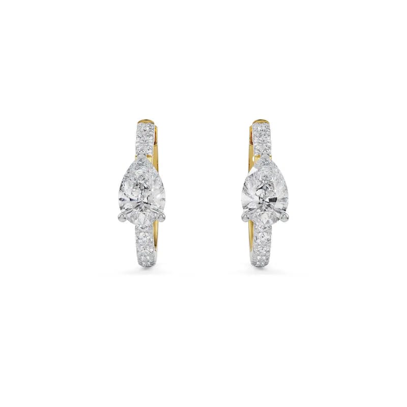Circle Pear Lab Grown Diamond Hoops_in-stock