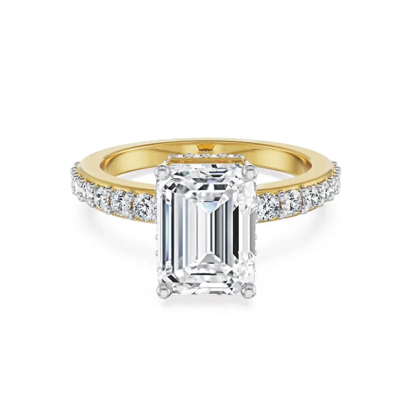Citrine Skye Emerald Lab Grown Diamond Ring