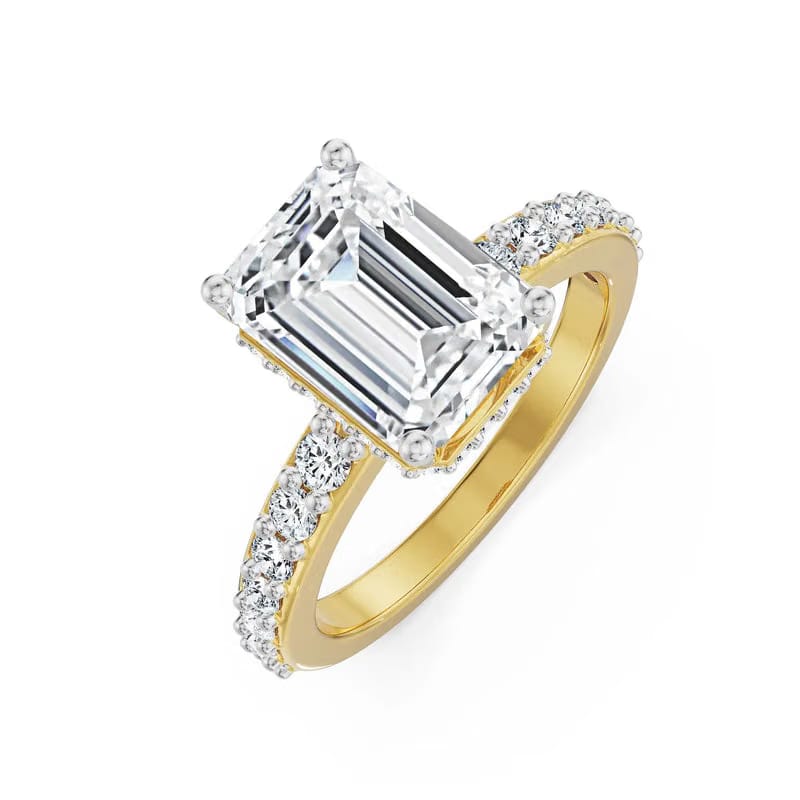 Citrine Skye Emerald Lab Grown Diamond Ring