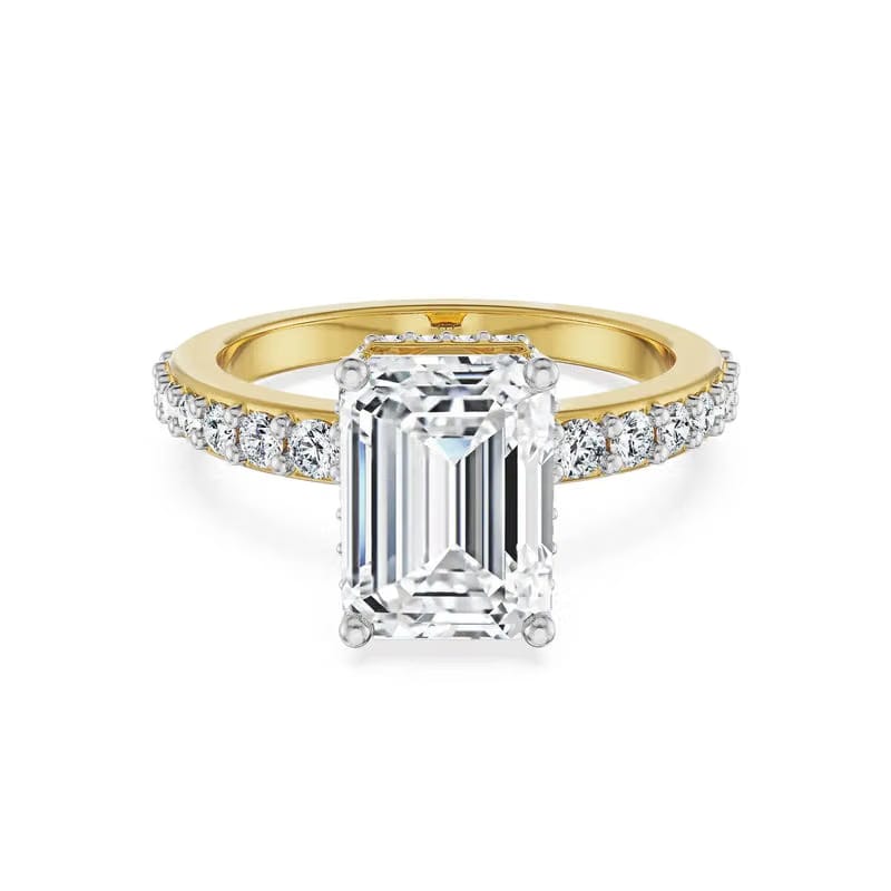 Citrine Skye Emerald Lab Grown Diamond Ring 9KT