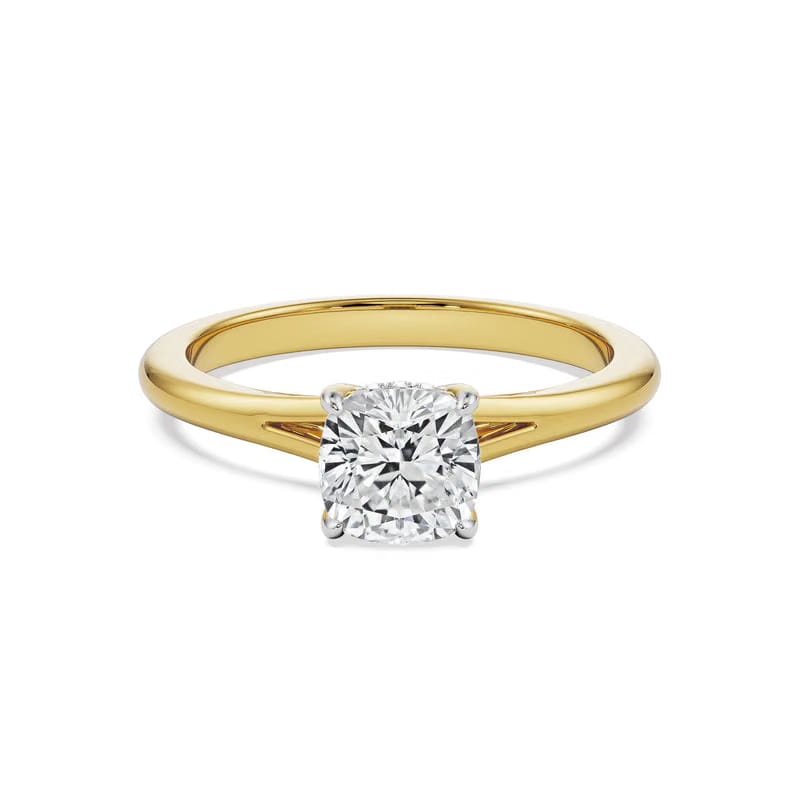 Classic Charm Cushion Cut Lab Diamond Ring