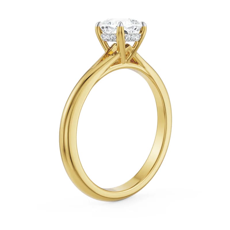 Classic Charm Cushion Cut Lab Diamond Ring