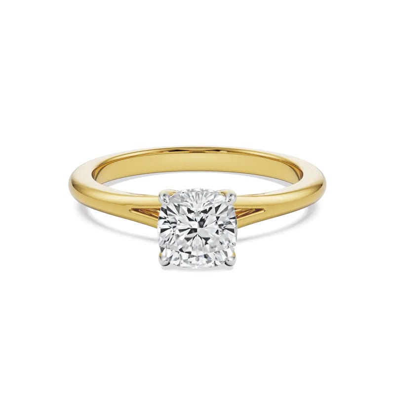 Classic Charm Cushion Cut Lab Diamond Ring 9KT