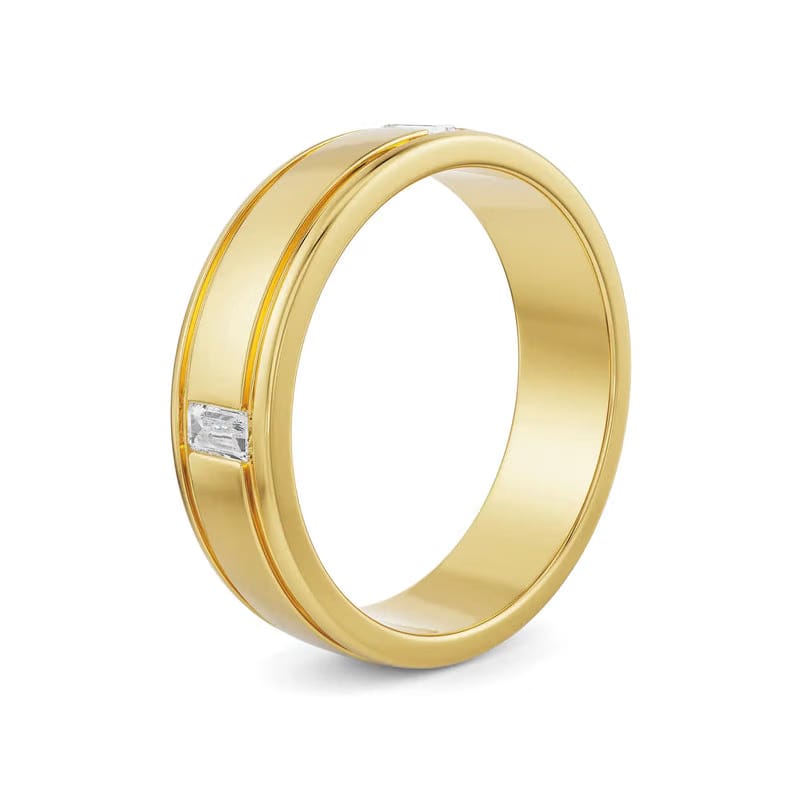 Classic Emerald Men's Lab Grown Diamond Ring