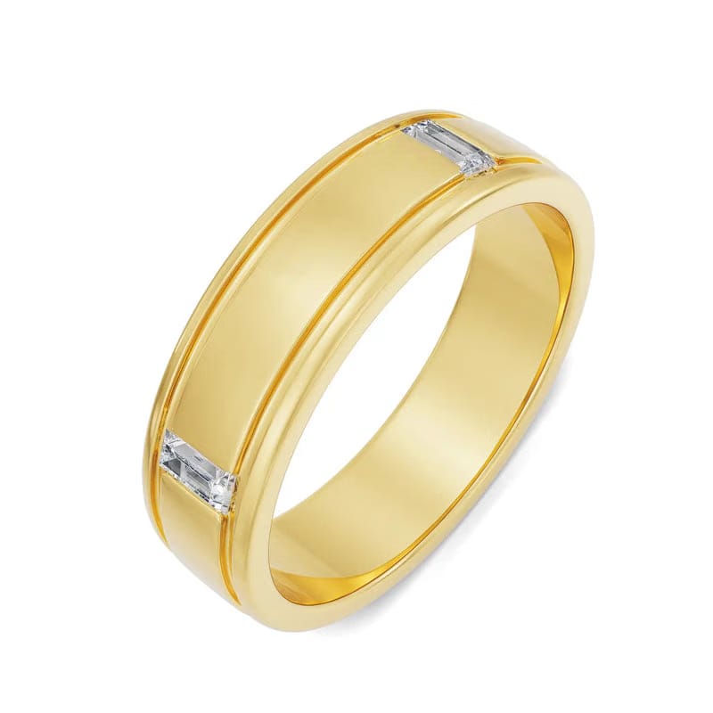 Classic Emerald Men's Lab Grown Diamond Ring