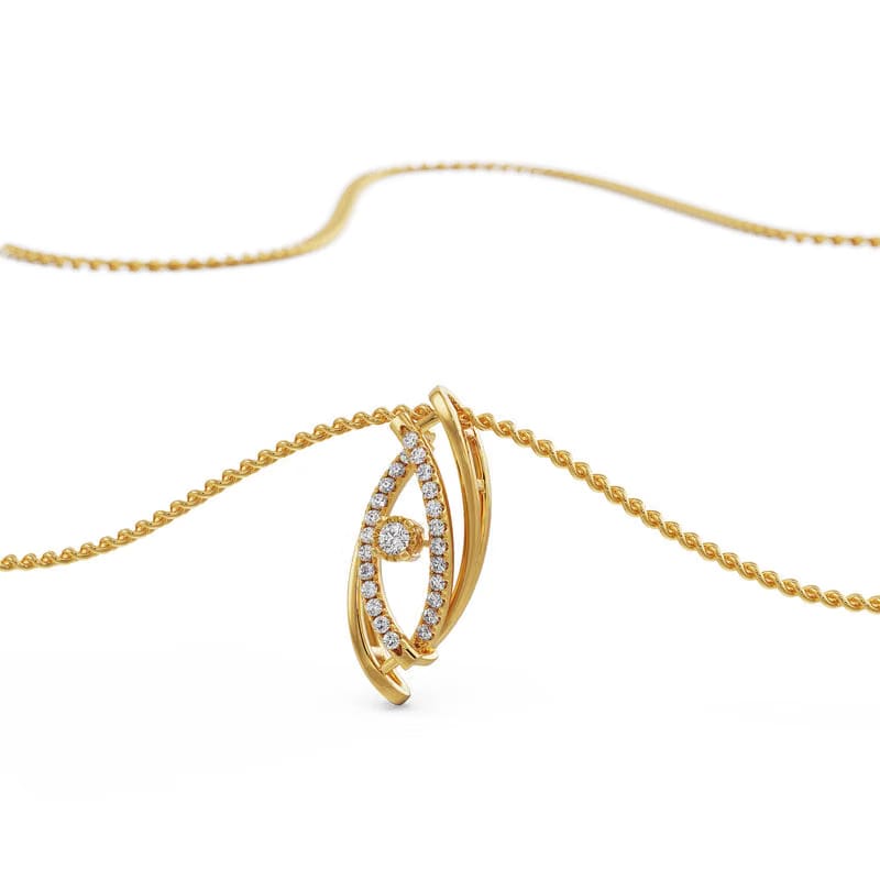 Classic Evil Eye Lab Grown Diamond Pendant_in_stock