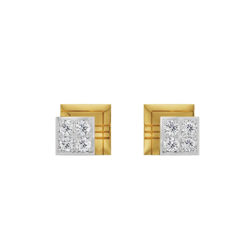 Classic Geometric Lab Grown Diamond Crystal Studs