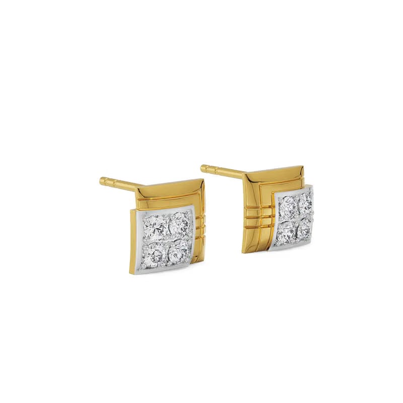 Classic Geometric Lab Grown Diamond Crystal Studs