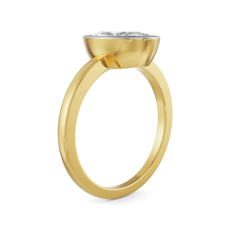 Classic Oval Cut Men Lab Diamond Ring 9KT