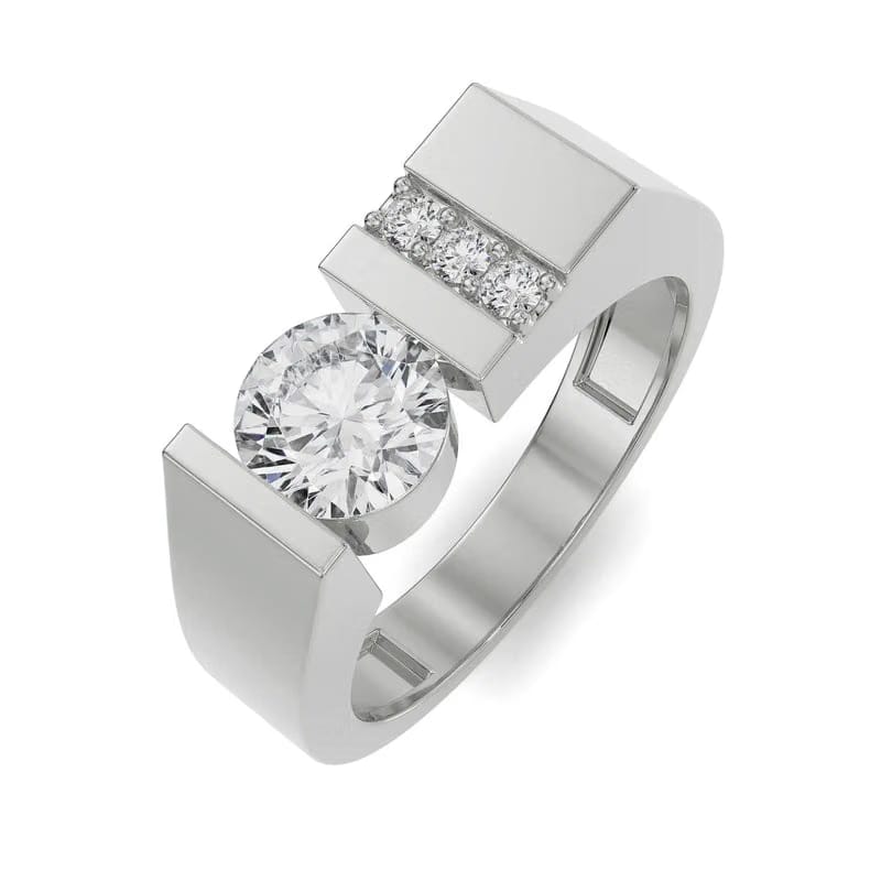 Classic Round Lab Grown Diamond Solitaire Wedding Band