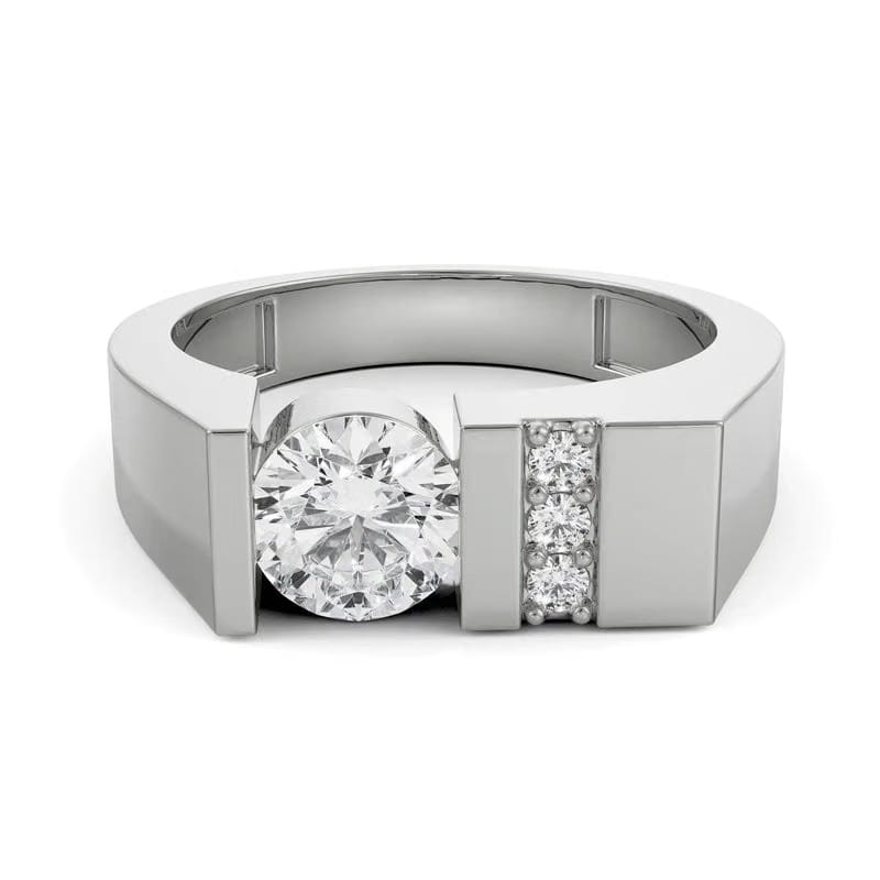 Classic Round Lab Grown Diamond Solitaire Wedding Band 9KT