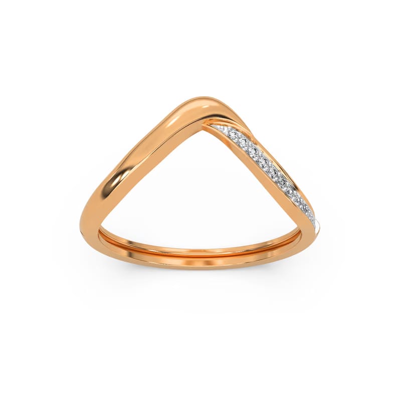 Classic V Lab Grown Diamond Ring 9KT