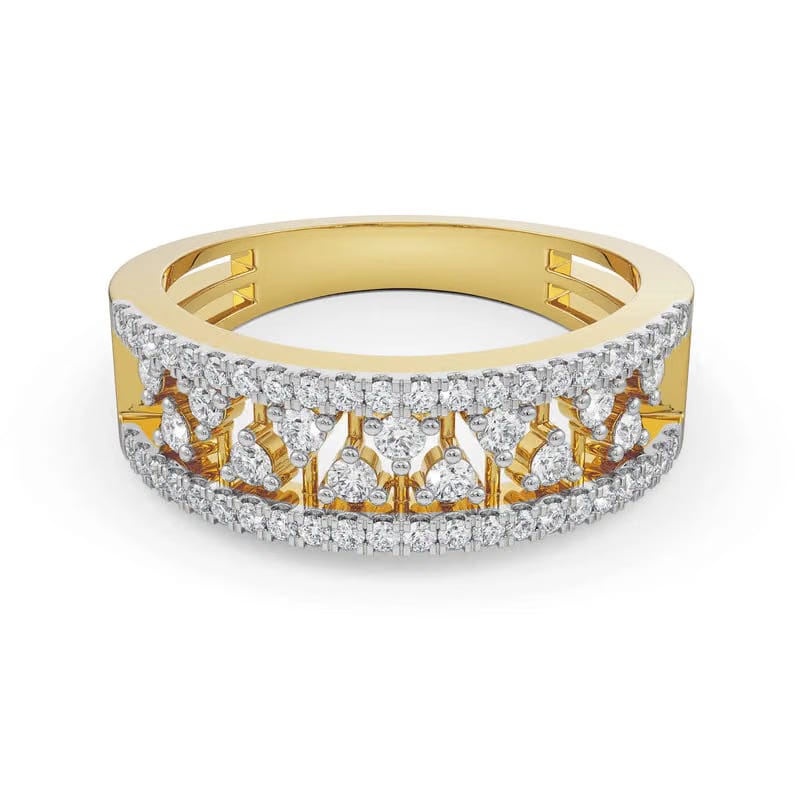 Clustered Broad Lab Grown Diamond Band