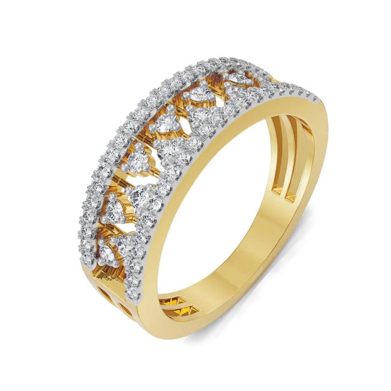 Clustered Broad Lab Grown Diamond Band