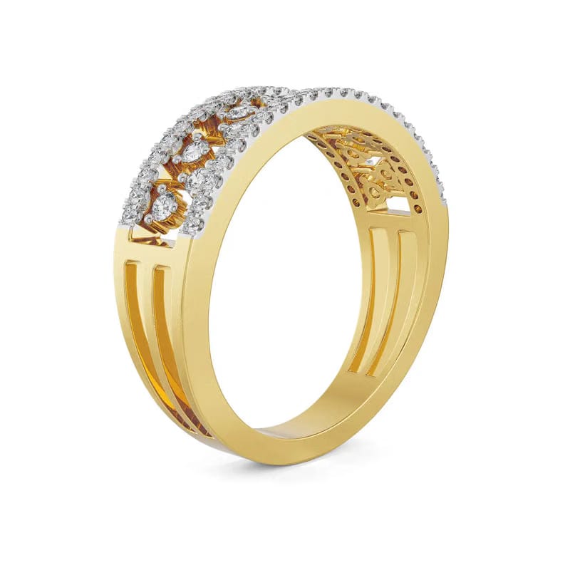 Clustered Broad Lab Grown Diamond Band