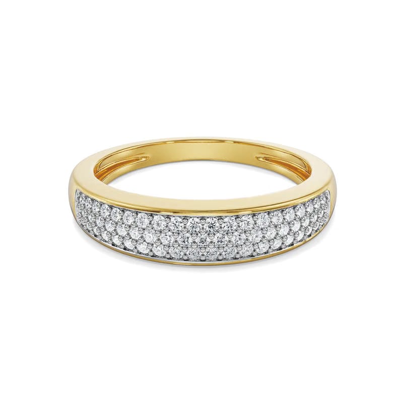 Clustered Pave Diamond Band Front_in_stock