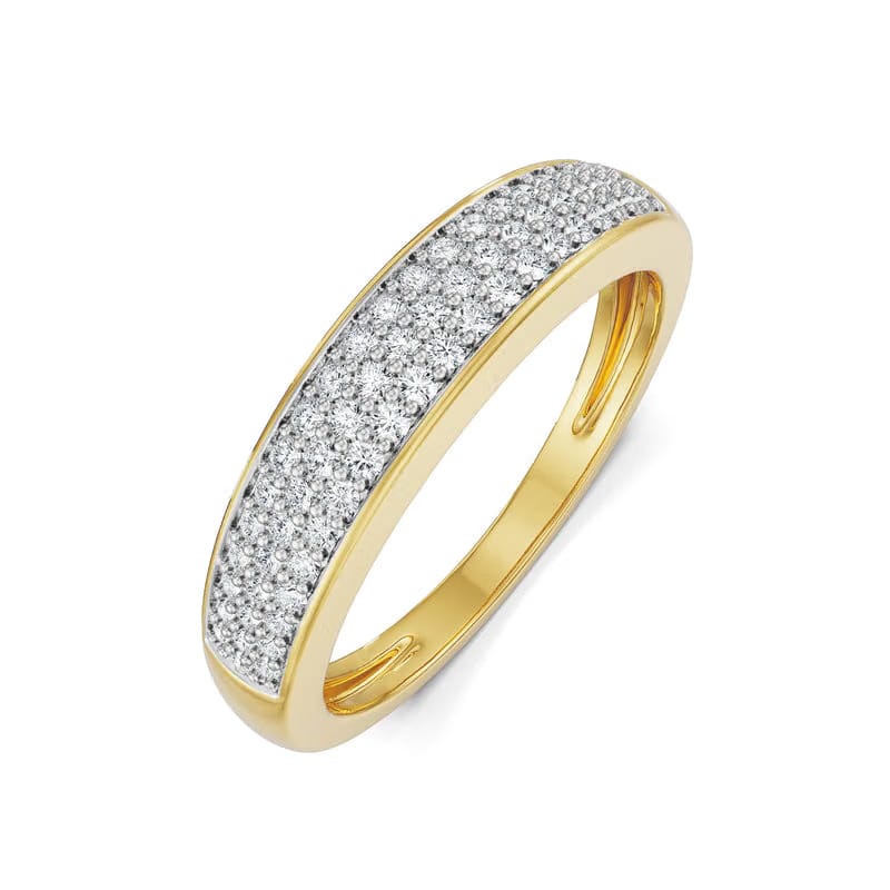 Clustered Pave Lab Grown Diamond Band