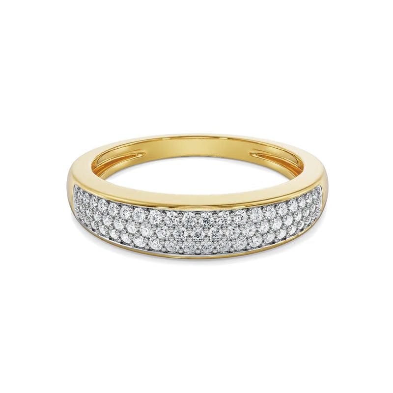 Clustered Pave Lab Grown Diamond Band 9KT