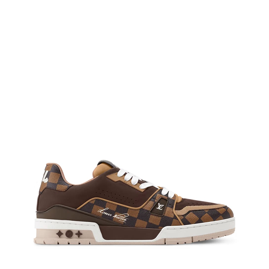 LV Trainer Sneaker (Ebene Nubuck leather/Damier canvas)