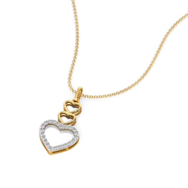 Connected Hearts Lab Grown Diamond Pendant