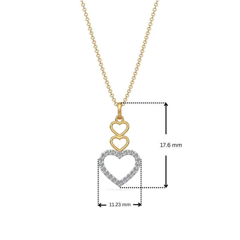 Connected Hearts Lab Grown Diamond Pendant