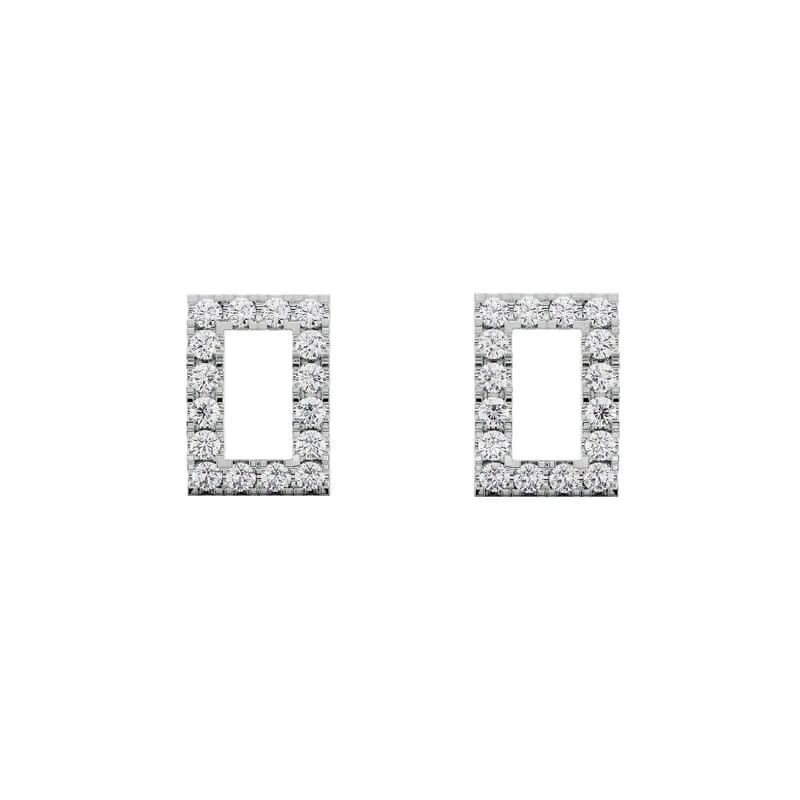 Contemporary Chic Lab Grown Diamond Rectangle Studs