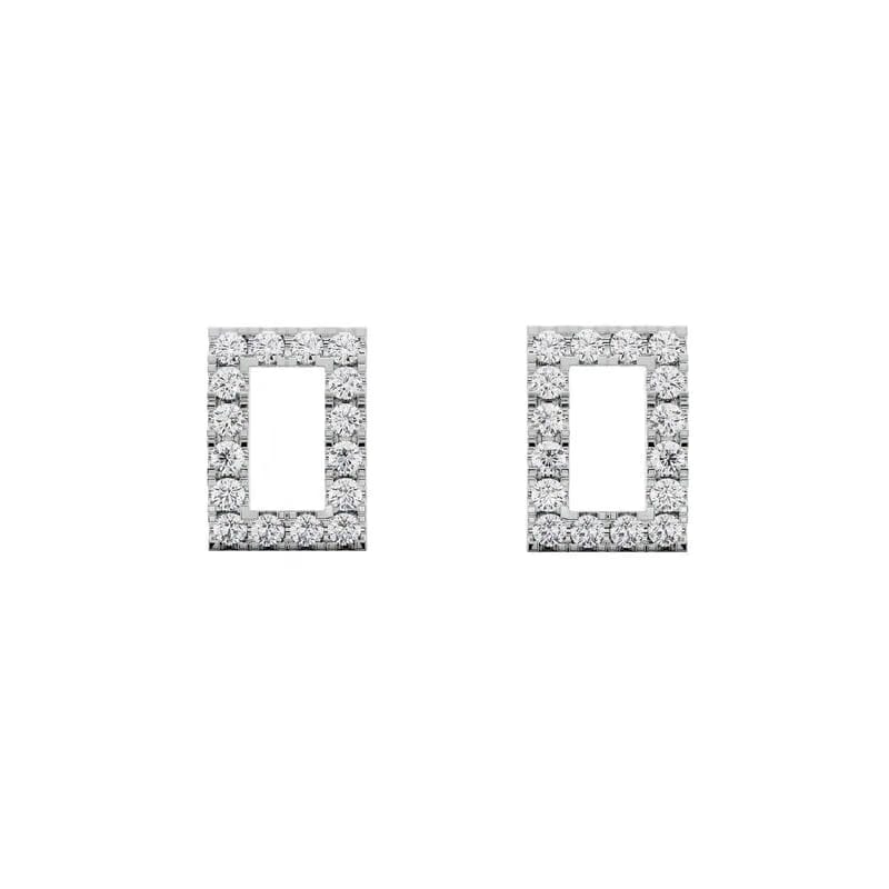 Contemporary Chic Lab Grown Diamond Rectangle Studs 9KT