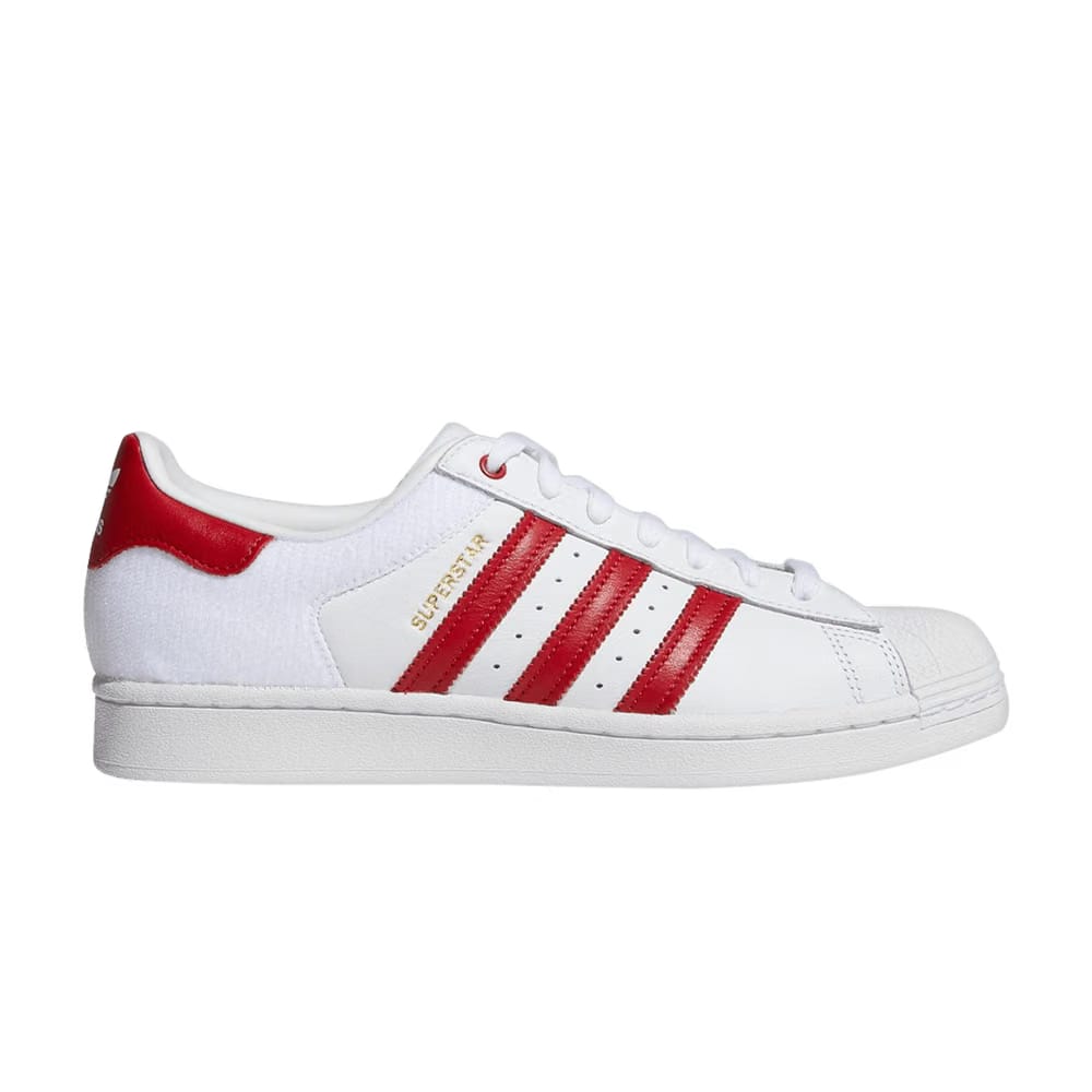 Adidas Superstar Velcro White Red