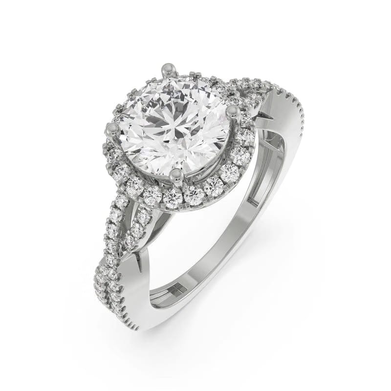 Crossover Halo Eternity Lab Grown Diamond Ring