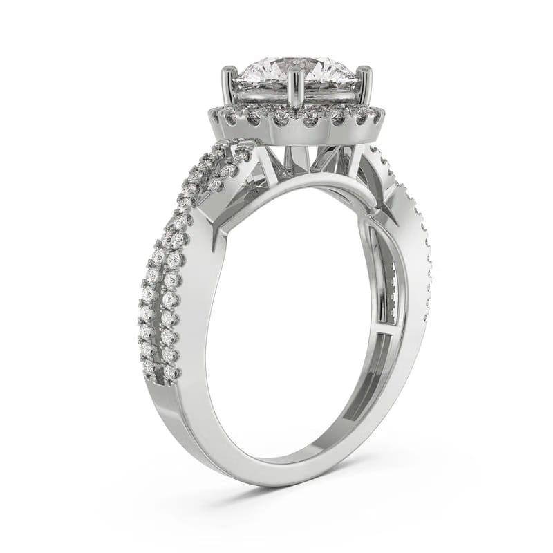 Crossover Halo Eternity Lab Grown Diamond Ring