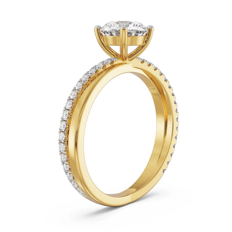 Crossover Lab Diamond Solitaire Engagement Ring