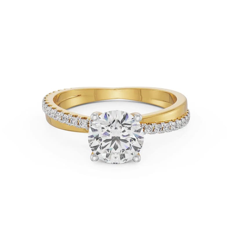 Crossover Lab Diamond Solitaire Engagement Ring 9KT