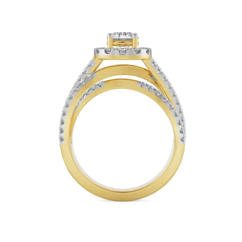 Crossover Round Lab Diamond Engagement Ring