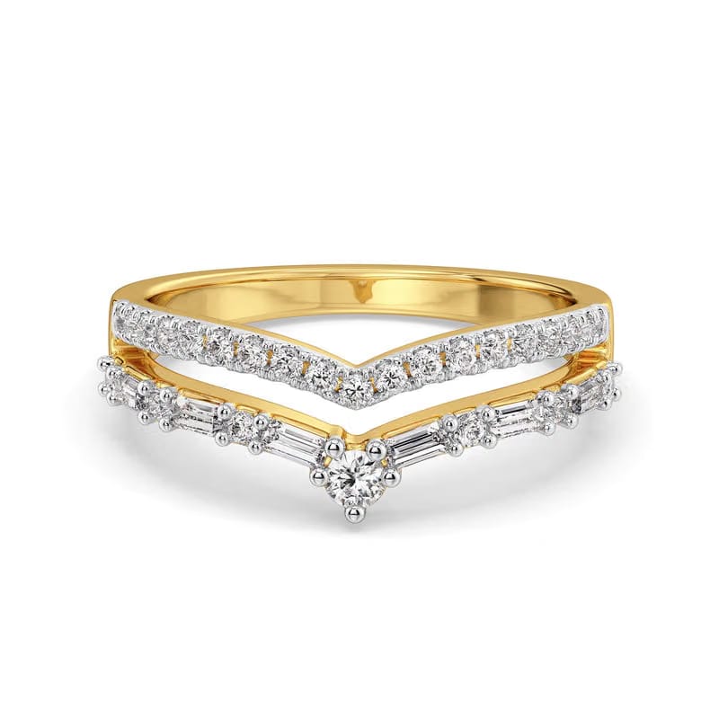 Crown Baguette Lab Grown Diamond Band