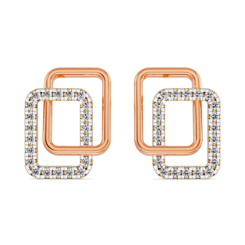 Cubic Lab Grown Diamond Earrings 9KT