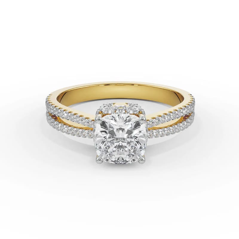 Cushion Cut Lab Diamond Engagement Ring_in_stock
