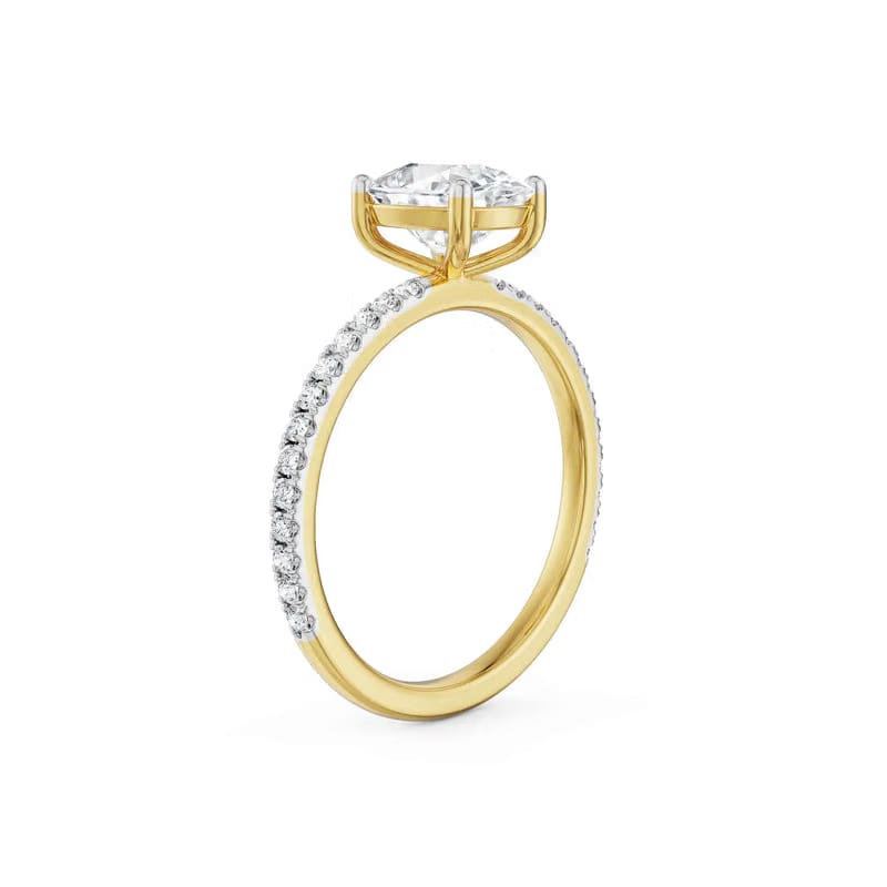 Cushion Square Lab Grown Diamond Bridal Ring
