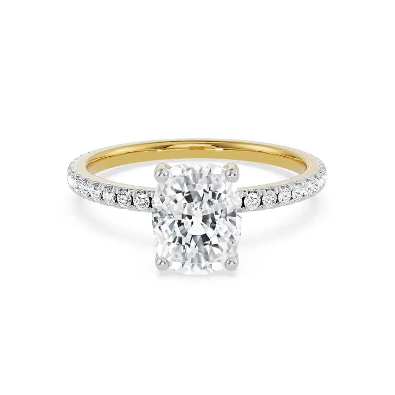 Cushion Square Lab Grown Diamond Bridal Ring 9KT