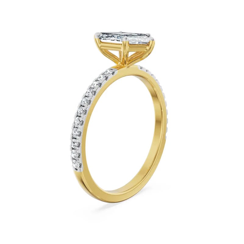Custom Hexagon Lab Grown Diamond Ring