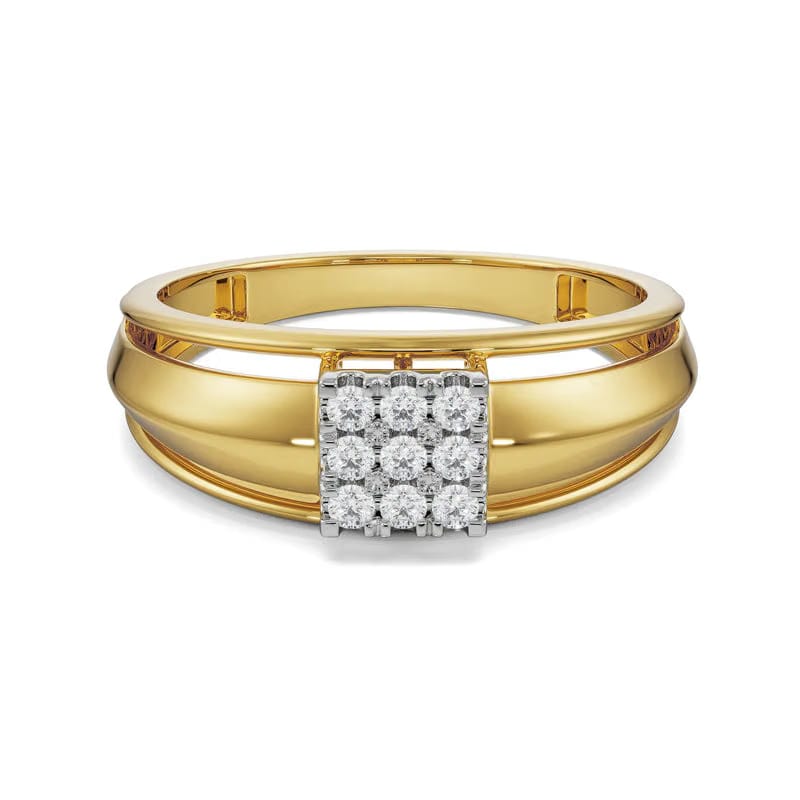 Dainty Lab Grown Diamond Band for Men 9KT
