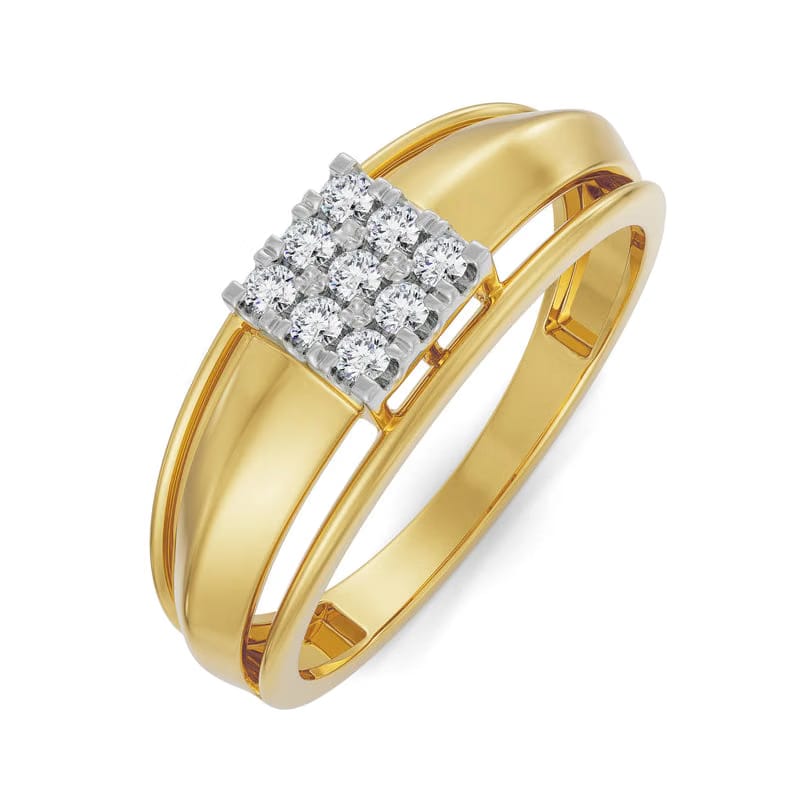 Dainty Lab Grown Diamond Band for Men 9KT