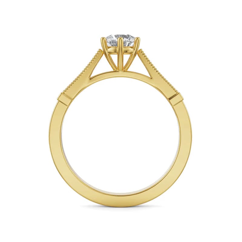 Dainty Round Brilliant Lab Diamond Engagement Ring