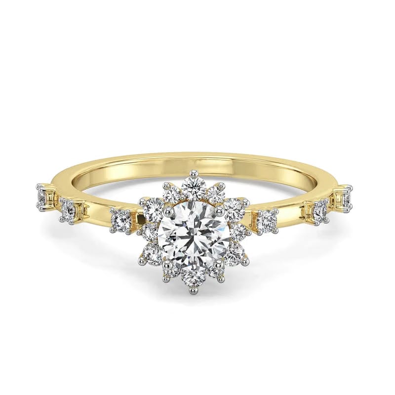Daisy Dainty Lab Grown Diamond Ring 9KT