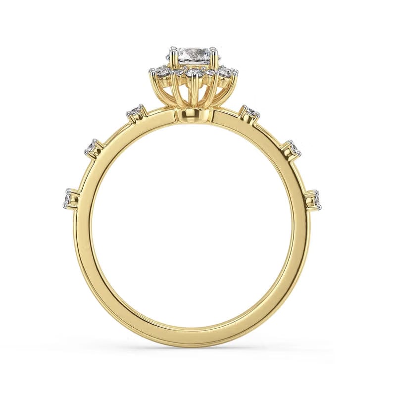 Daisy Dainty Lab Grown Diamond Ring 9KT