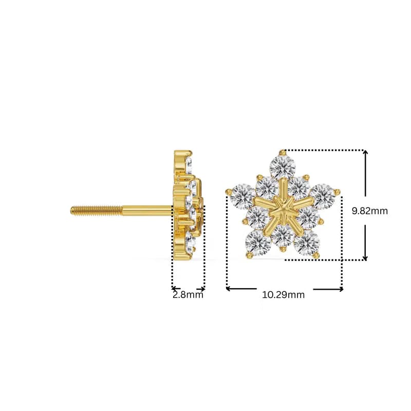 Daisy Drop Lab Grown Diamond Earring