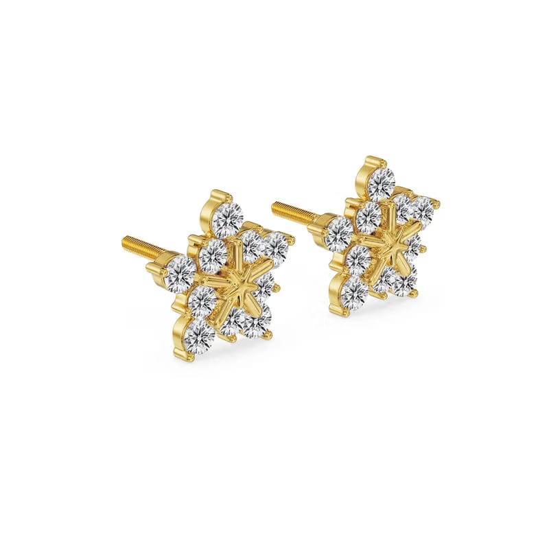 Daisy Drop Lab Grown Diamond Earring 9KT